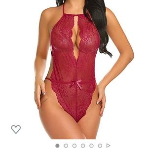 Red Lingerie Body Suit- NWT